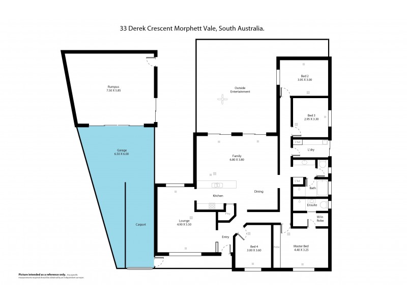 33 Derek Crescent, Morphett Vale SA 5162 Floorplan