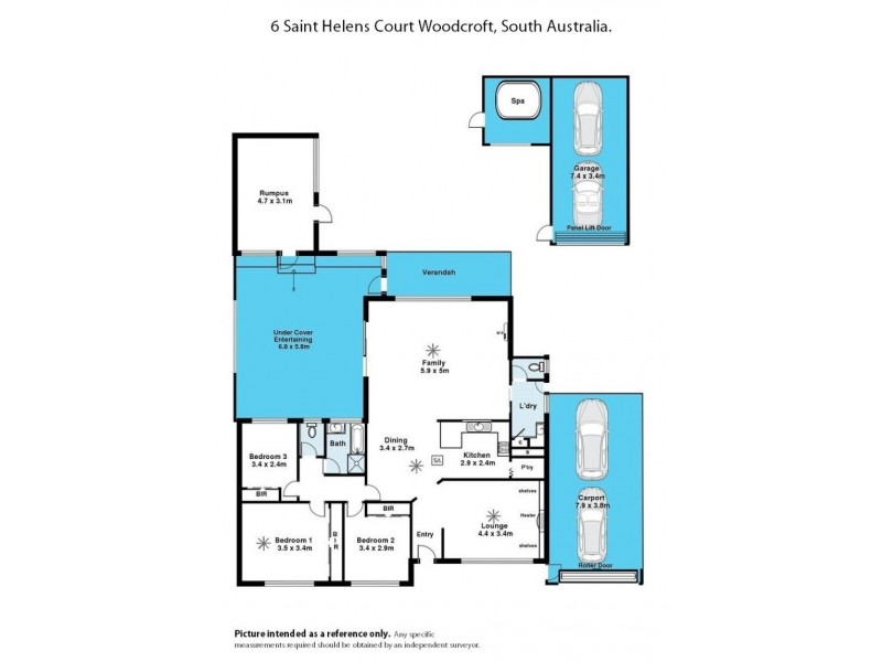 6 St Helens Court, Woodcroft SA 5162 Floorplan
