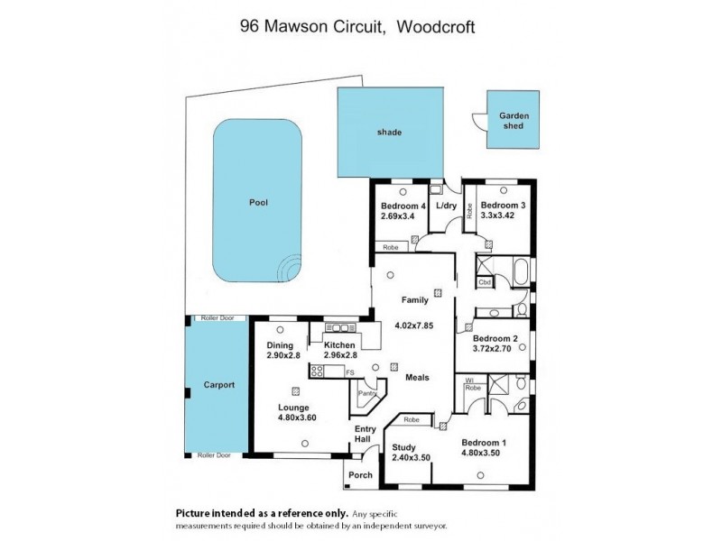 96 Mawson Circuit, Woodcroft SA 5162 Floorplan