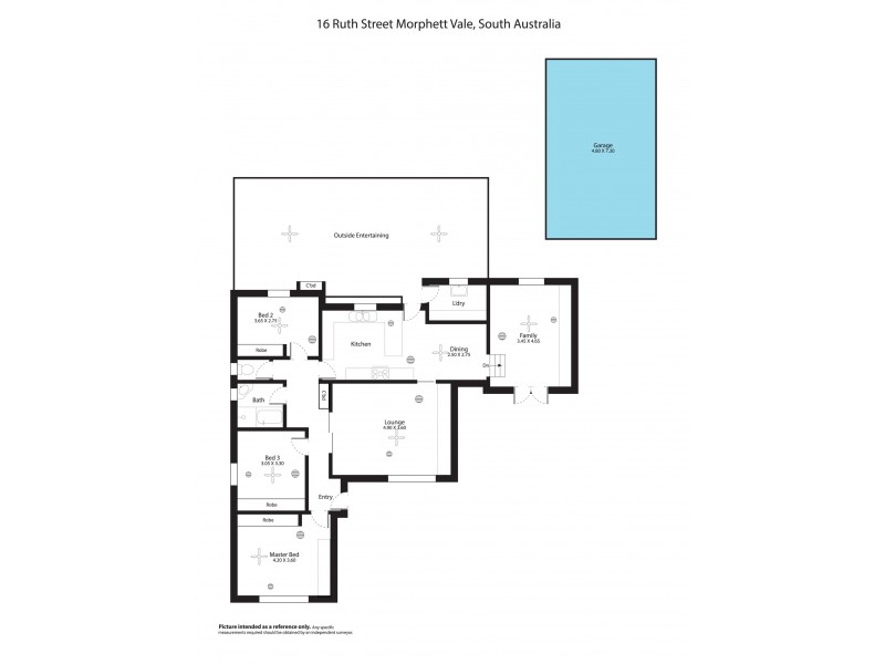 16 Ruth Street, Morphett Vale SA 5162 Floorplan