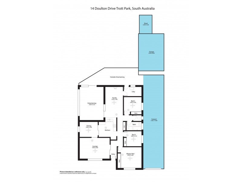14 Doulton Drive, Trott Park SA 5158 Floorplan