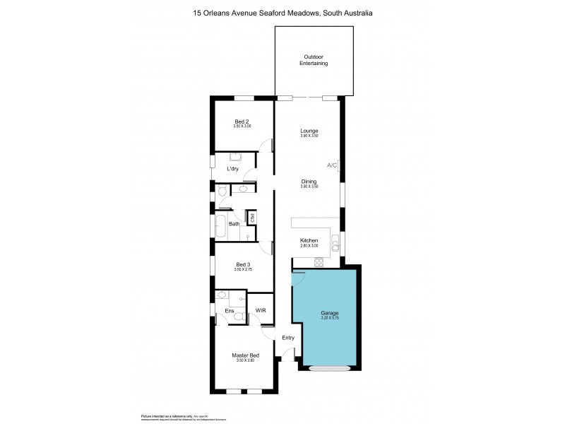 15 Orleans Avenue, Seaford Meadows SA 5169 Floorplan
