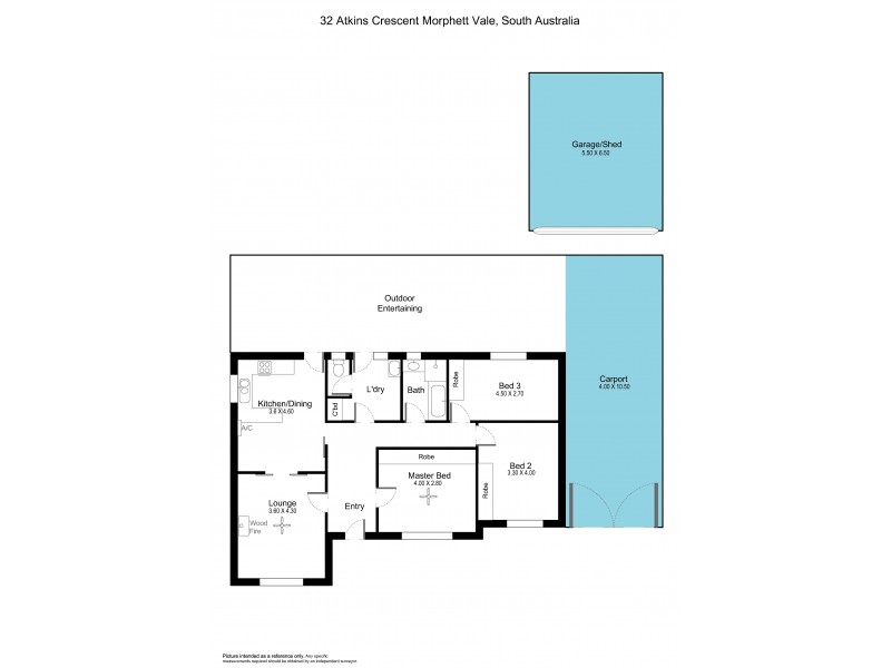 32 Atkins Crescent, Morphett Vale SA 5162 Floorplan