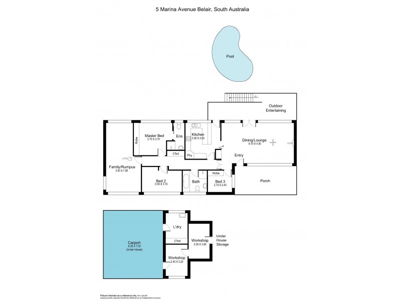 5 Marina Avenue, Belair SA 5052 Floorplan