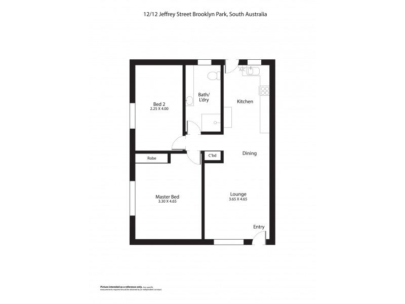 12-12 Jeffrey Street, Brooklyn Park SA 5032 Floorplan