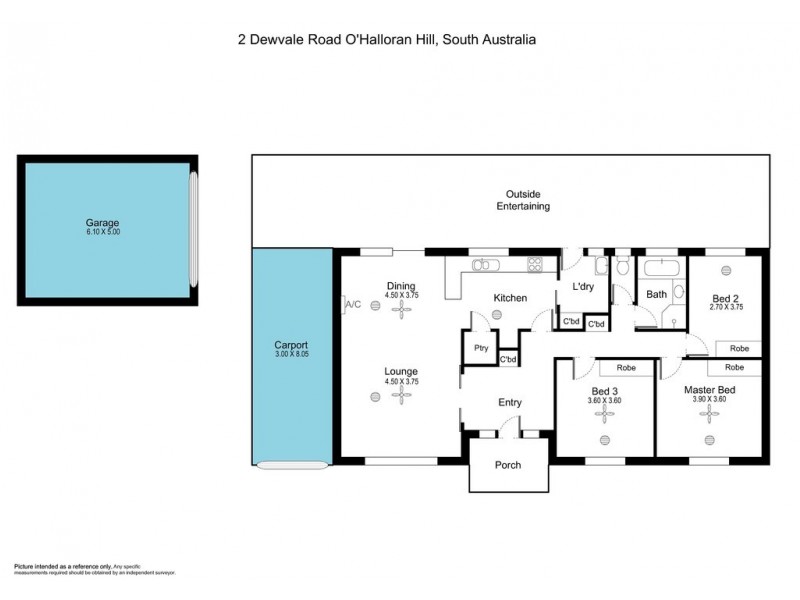 2 Dewvale Road, O’halloran Hill SA 5158 Floorplan