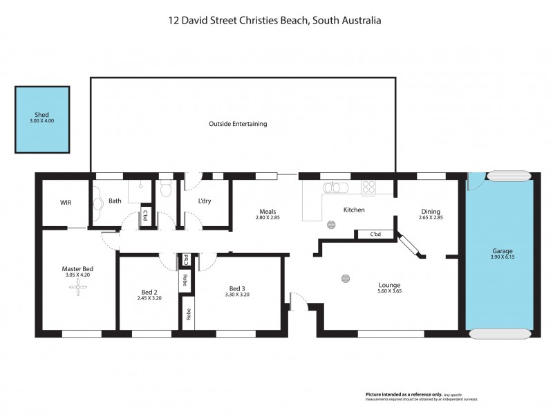 12 David Street, Christies Beach SA 5165 Floorplan