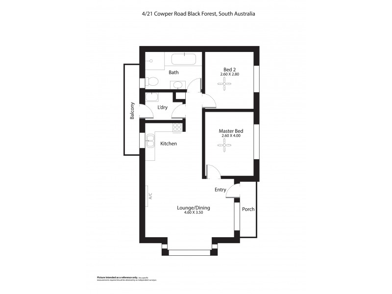 4/21 Cowper Road, Black Forest SA 5035 Floorplan