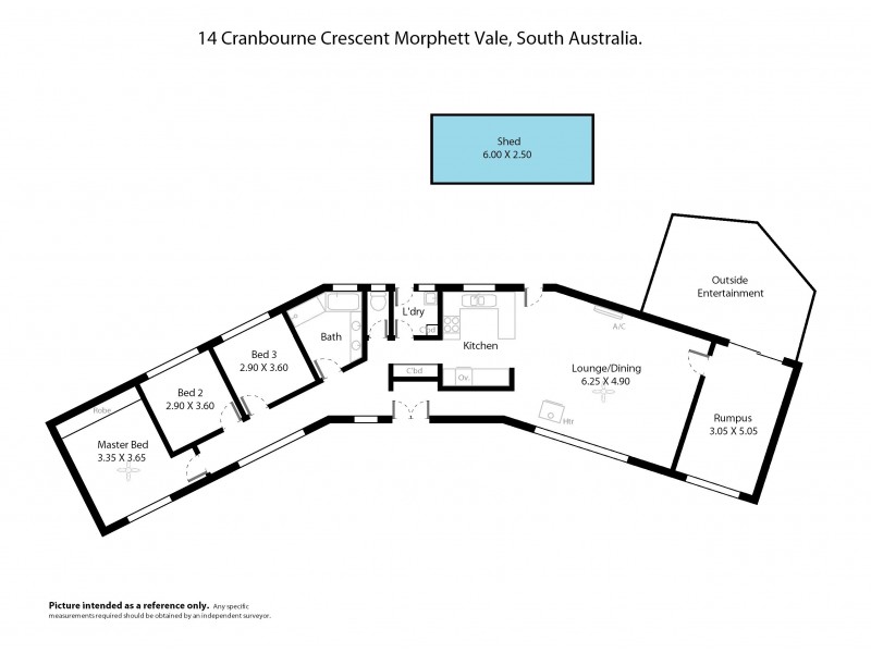 14 Cranbourne Crescent, Morphett Vale SA 5162 Floorplan