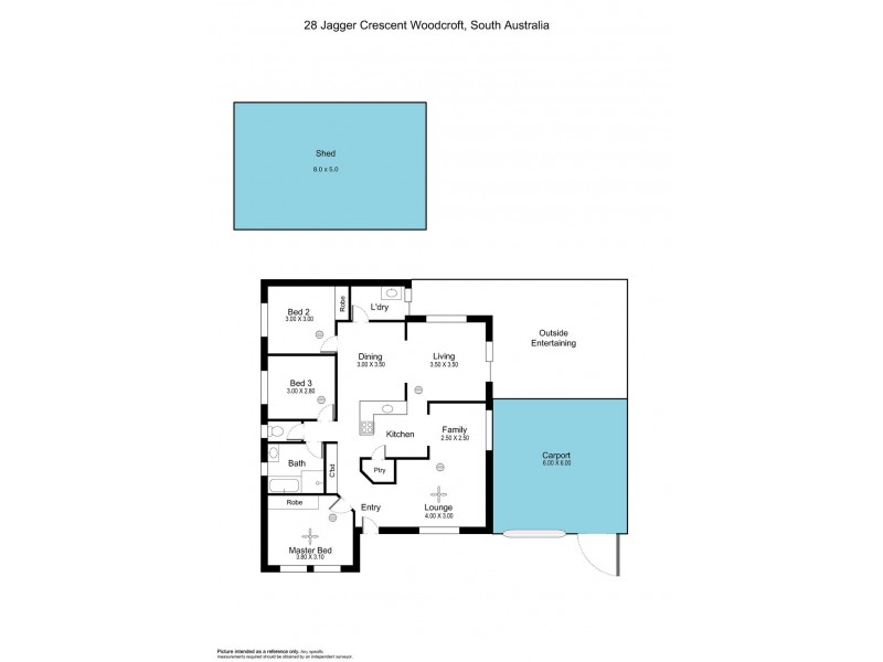 28 Jagger Crescent, Woodcroft SA 5162 Floorplan