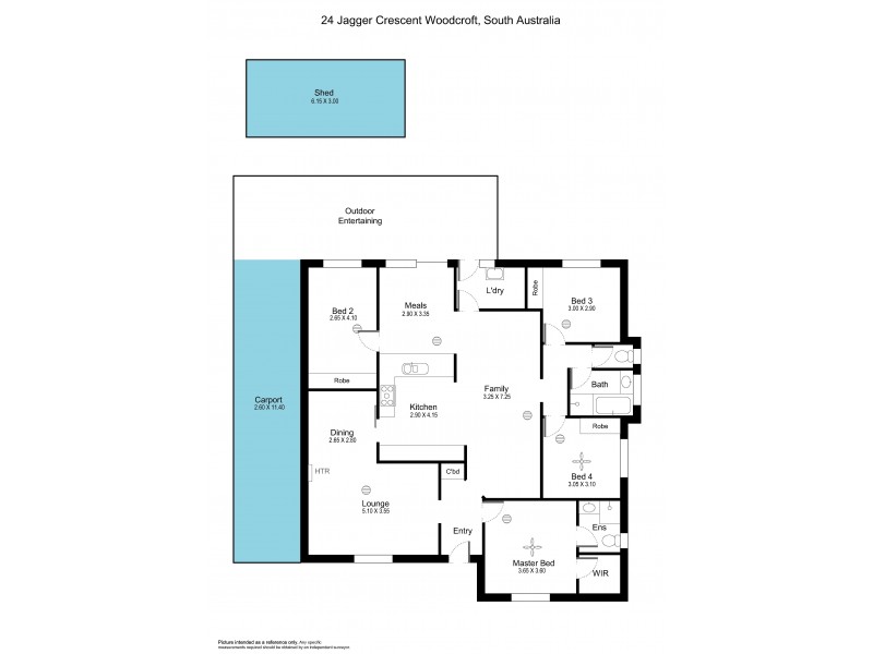 24 Jagger Crescent, Woodcroft SA 5162 Floorplan