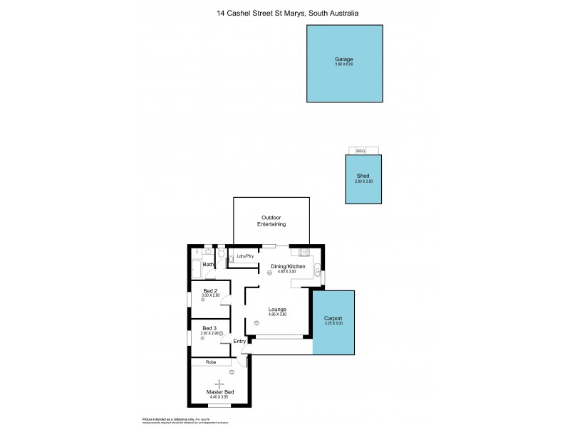 14 Cashel Street, St Marys SA 5042 Floorplan