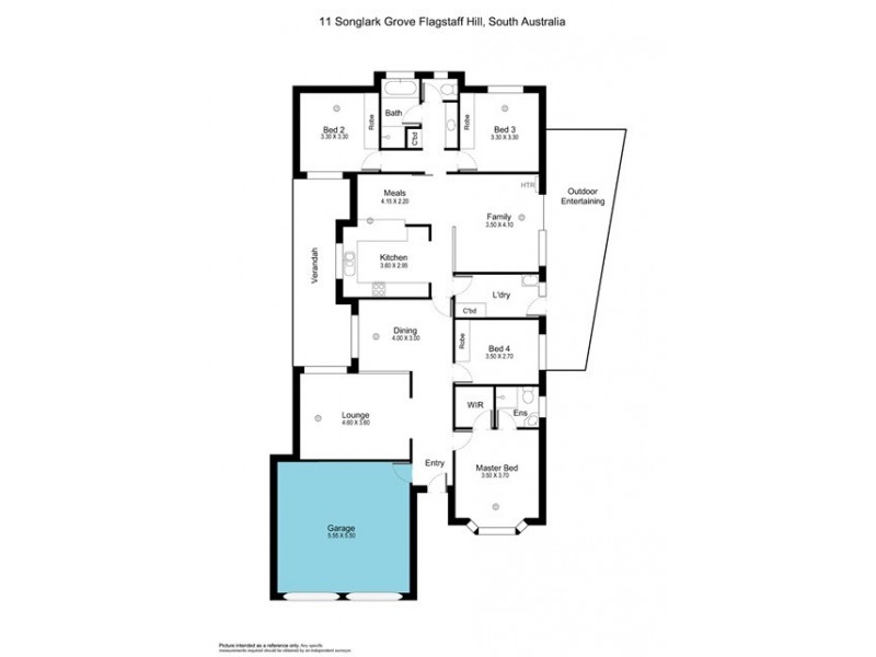 11 Songlark Grove, Flagstaff Hill SA 5159 Floorplan