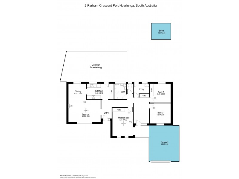 2 Parham Crescent, Port Noarlunga SA 5167 Floorplan