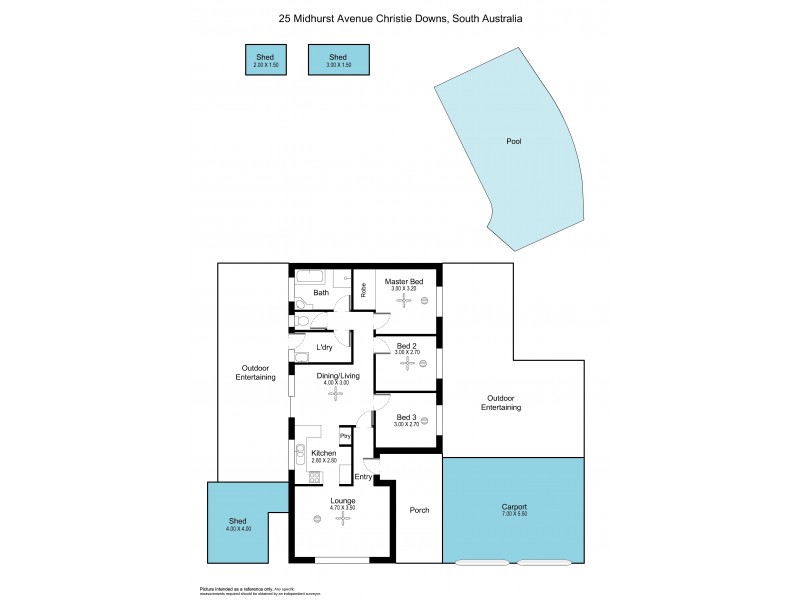 25 Midhurst Ave, Christie Downs SA 5164 Floorplan