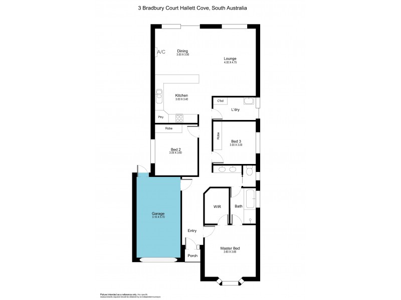 3 Bradbury Court, Hallett Cove SA 5158 Floorplan
