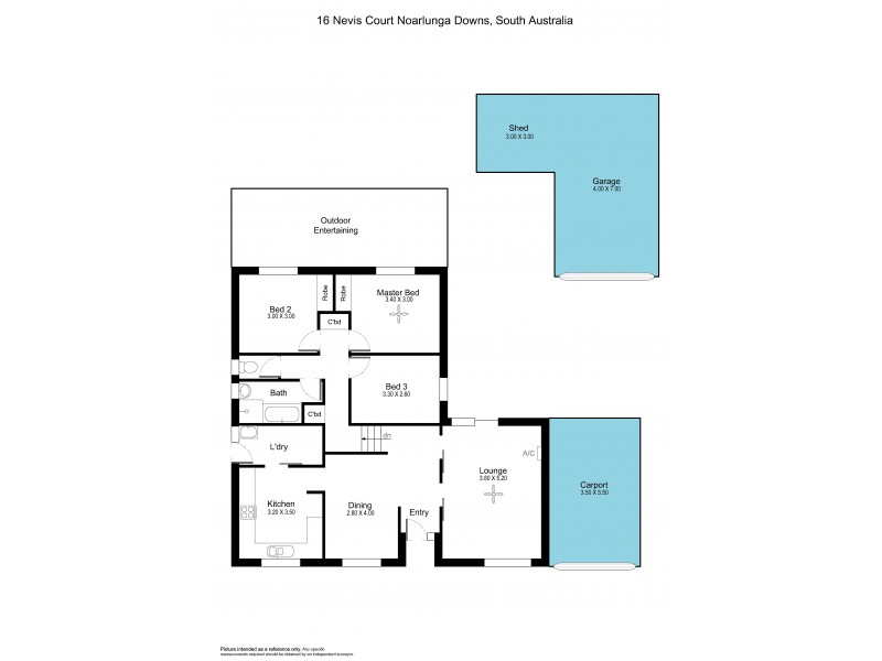16 Nevis Court, Noarlunga Downs SA 5168 Floorplan