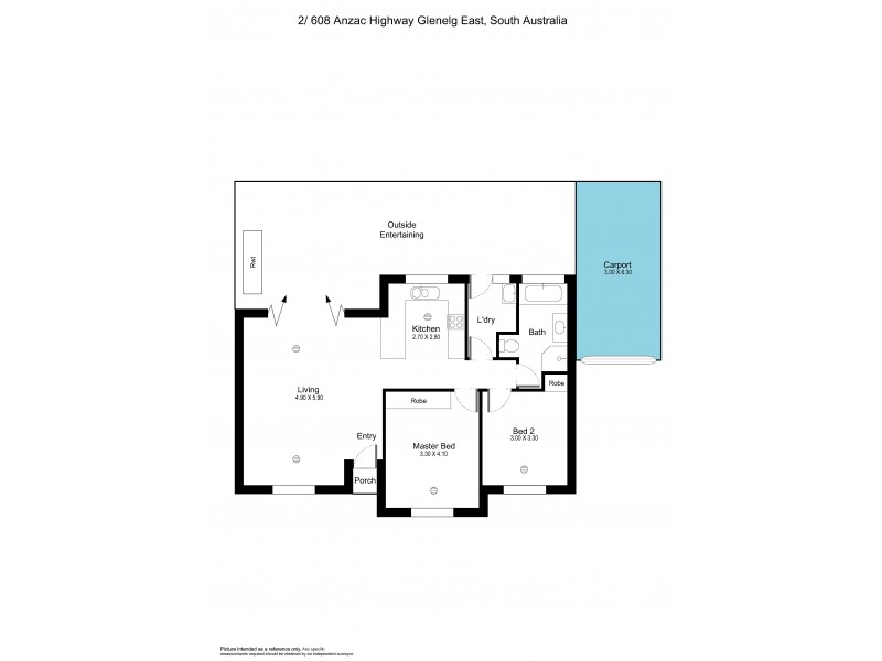 2/608 Anzac Highway, Glenelg East SA 5045 Floorplan