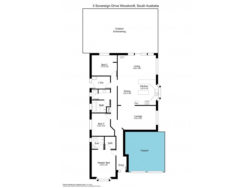 3 Sovereign Drive, Woodcroft SA 5162 Floorplan