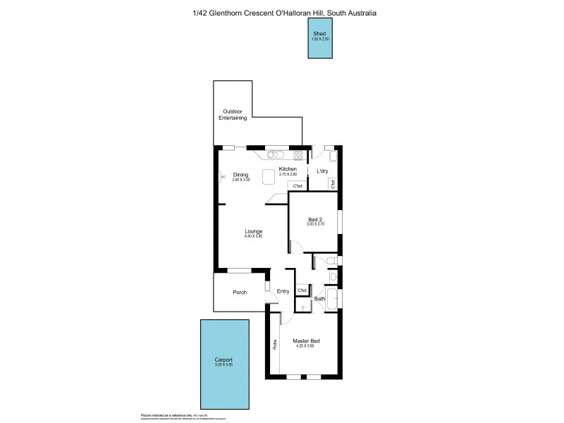 1-42 Glenthorn Crescent, O’halloran Hill SA 5158 Floorplan