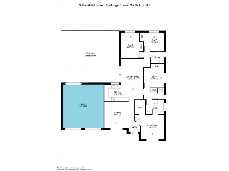 9 Mansfield Street, Noarlunga Downs SA 5168 Floorplan