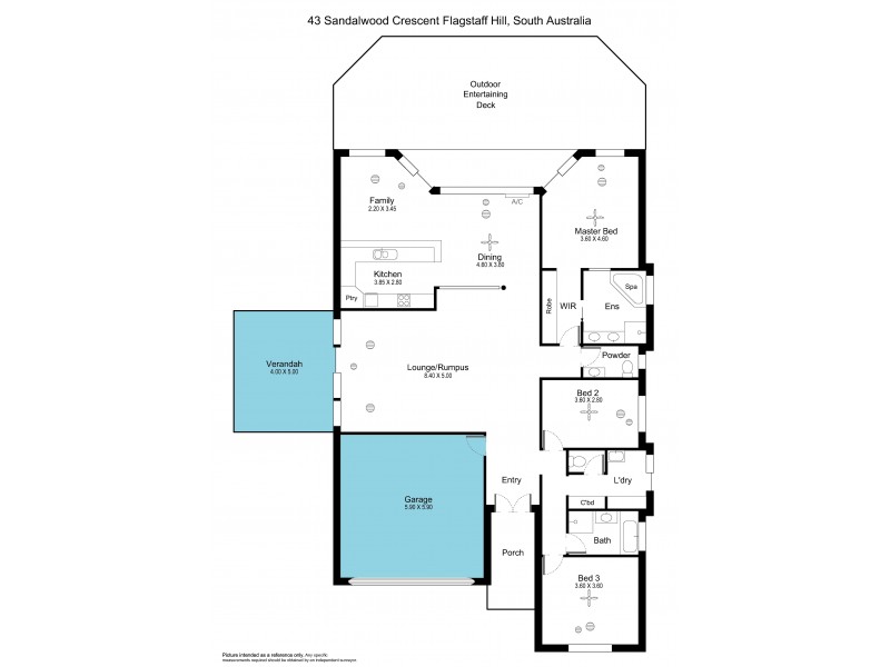 43 Sandalwood Crescent, Flagstaff Hill SA 5159 Floorplan