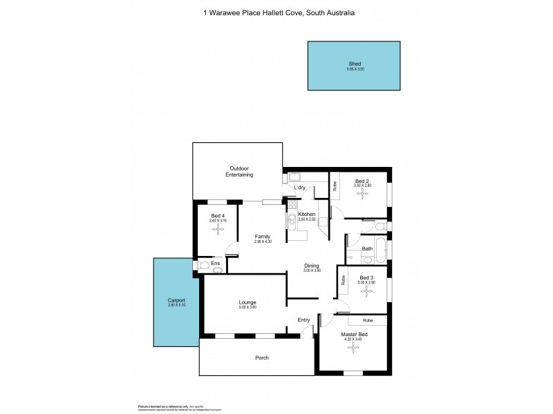 1 Warawee Place, Hallett Cove SA 5158 Floorplan