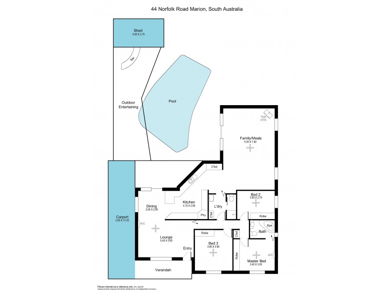44 Norfolk Road, Marion SA 5043 Floorplan