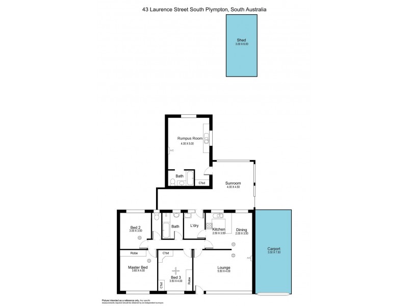 43 Laurence Street, South Plympton SA 5038 Floorplan