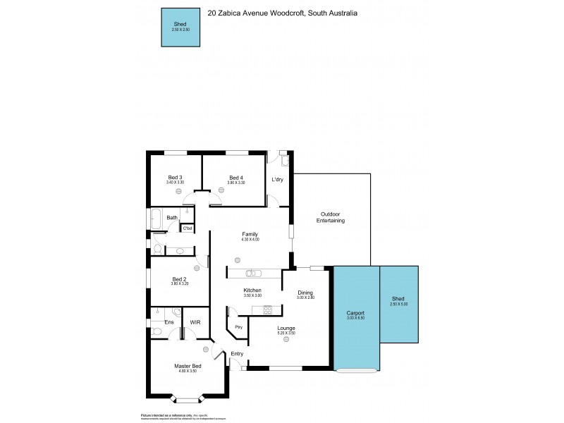 20 Zabica Avenue, Woodcroft SA 5162 Floorplan