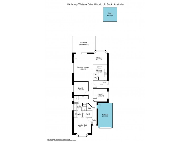 49 Jimmy Watson Drive, Woodcroft SA 5162 Floorplan