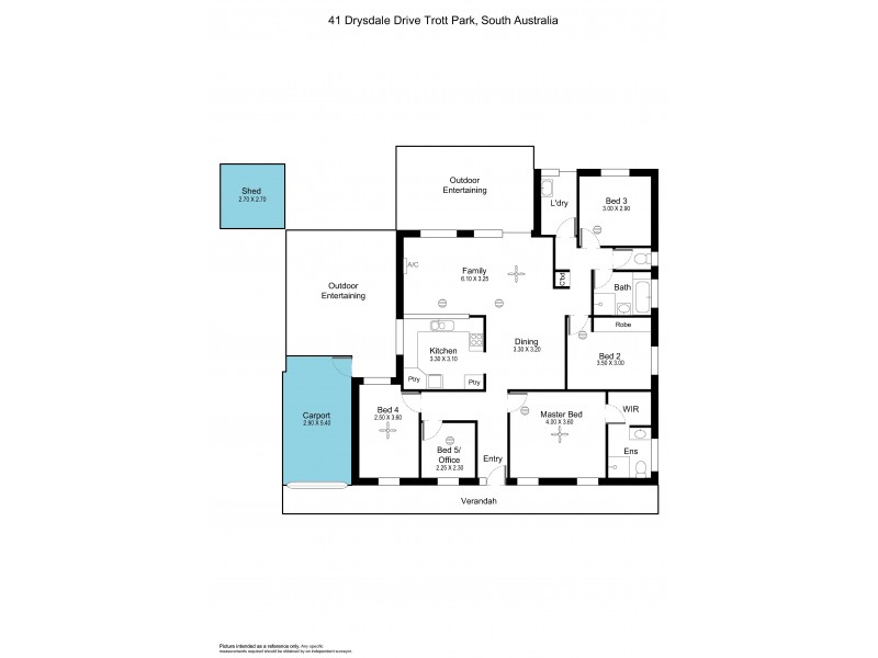 41 Drysdale Drive, Trott Park SA 5158 Floorplan