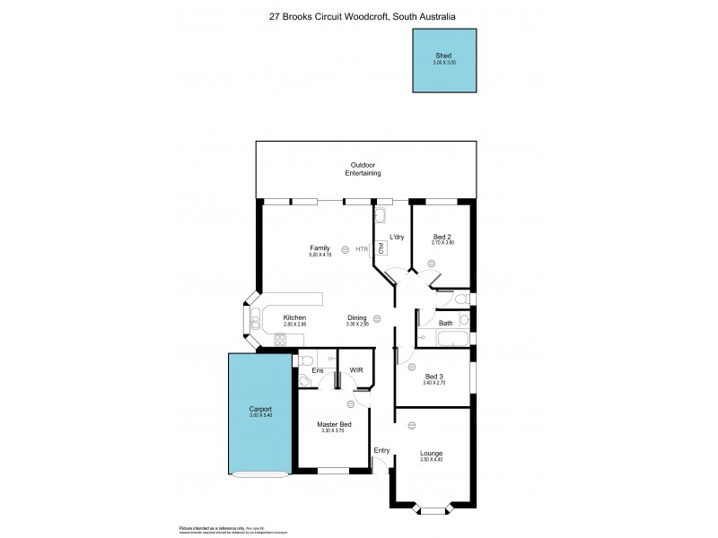 27 Brooks Circuit, Woodcroft SA 5162 Floorplan