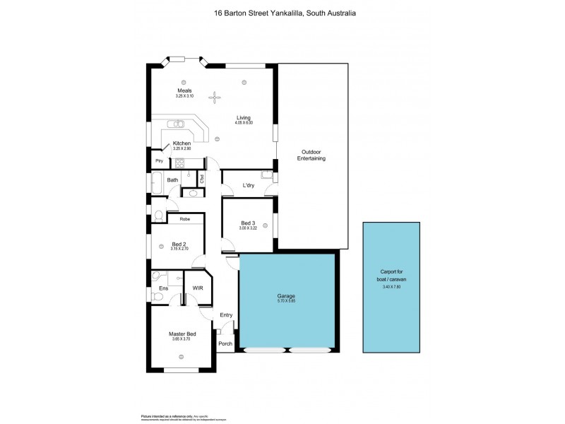 16 Barton Street, Yankalilla SA 5203 Floorplan