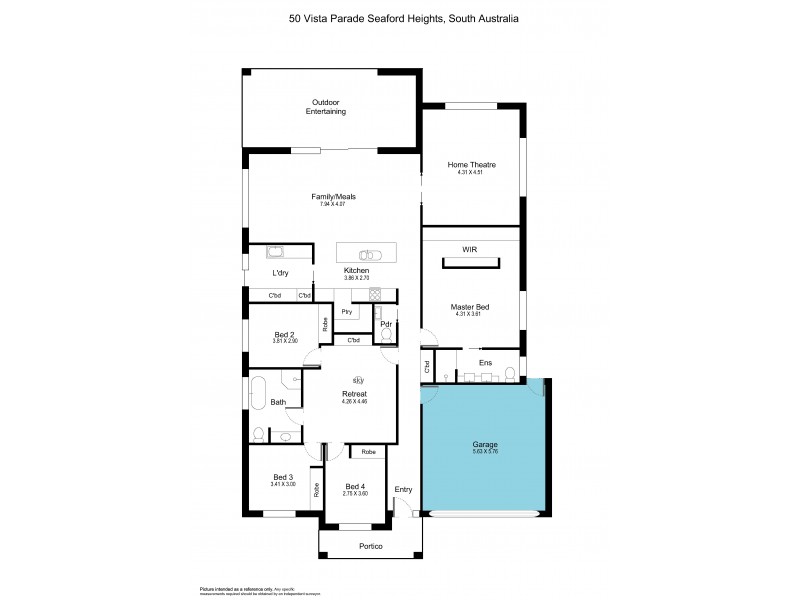 50 Vista Parade, Seaford Heights SA 5169 Floorplan