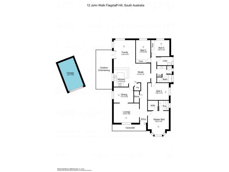 12 John Walk, Flagstaff Hill SA 5159 Floorplan