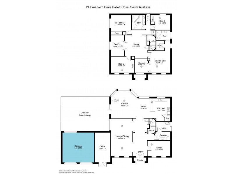24 Freebairn Drive, Hallett Cove SA 5158 Floorplan