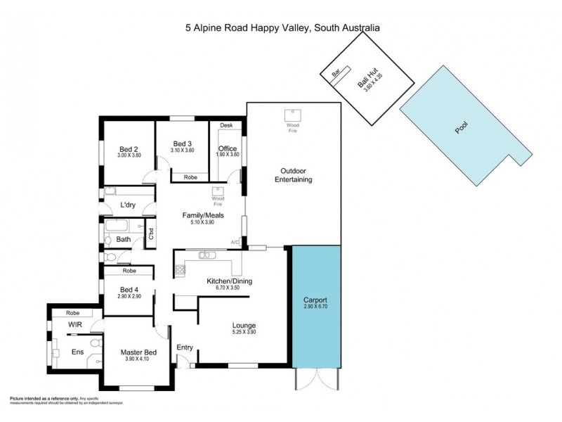 5 Alpine Rd, Happy Valley SA 5159 Floorplan