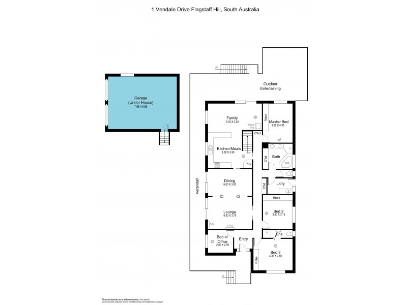 1 Vendale Drive, Flagstaff Hill SA 5159 Floorplan