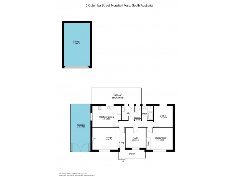 6 Columba Street, Morphett Vale SA 5162 Floorplan