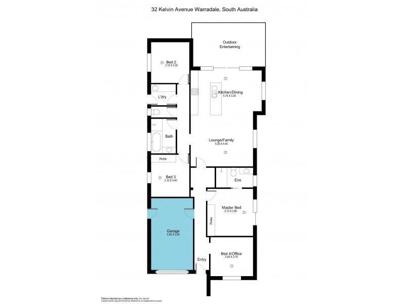 32 Kelvin Avenue, Warradale SA 5046 Floorplan