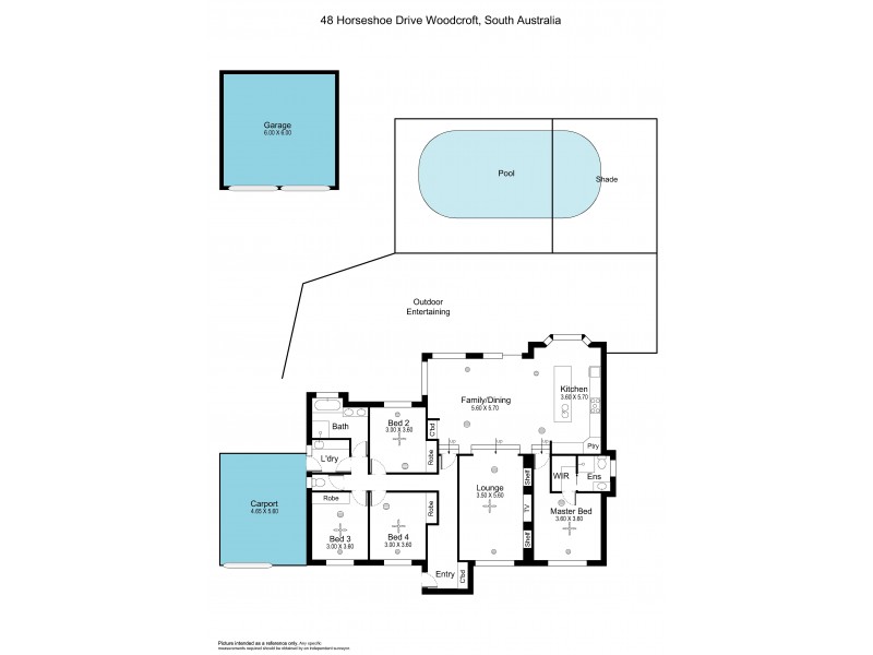 48 Horseshoe Drive, Woodcroft SA 5162 Floorplan