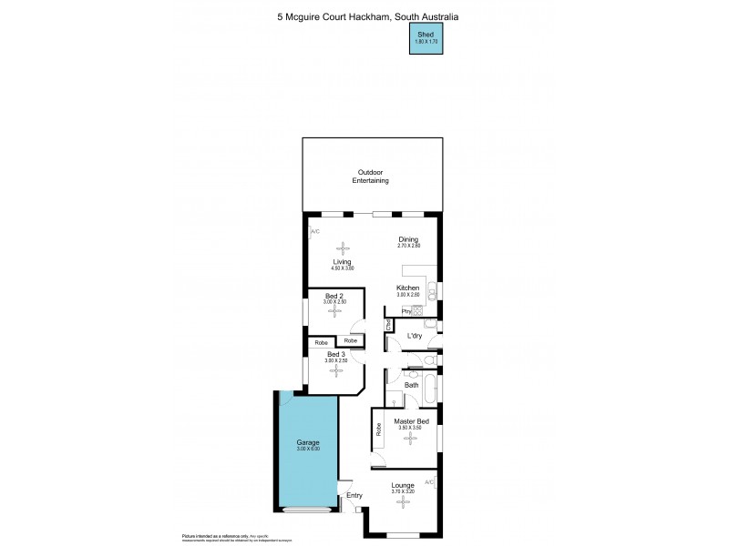 5 McGuire Court, Hackham SA 5163 Floorplan