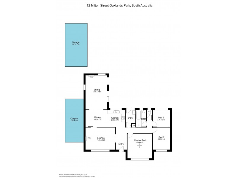 12 Milton Street, Oaklands Park SA 5046 Floorplan