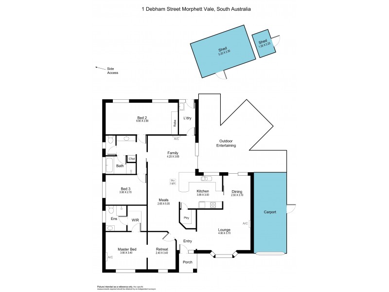 1 Debham Street, Morphett Vale SA 5162 Floorplan