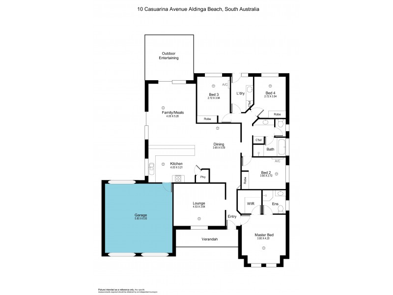 10 Casuarina Avenue, Aldinga Beach SA 5173 Floorplan