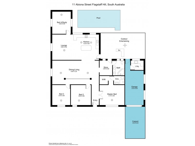 11 Abiona Street, Flagstaff Hill SA 5159 Floorplan