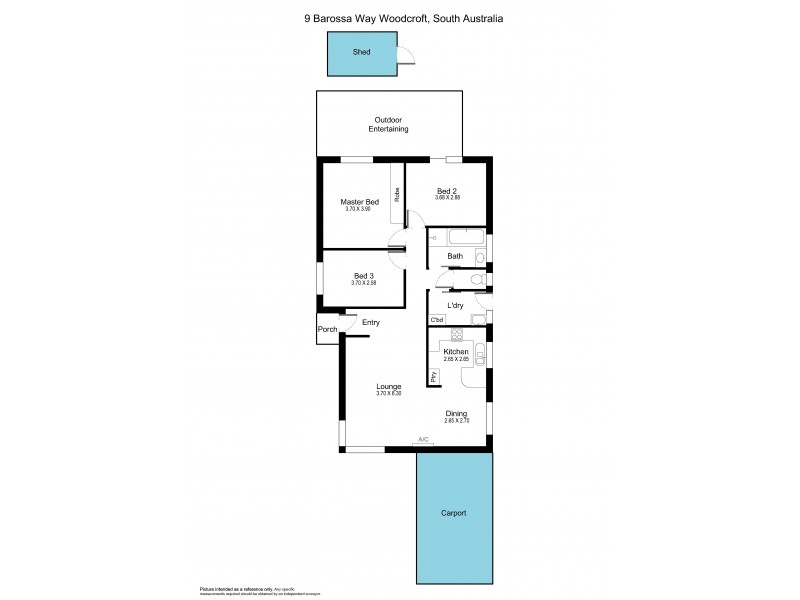 9 Barossa Way, Woodcroft SA 5162 Floorplan