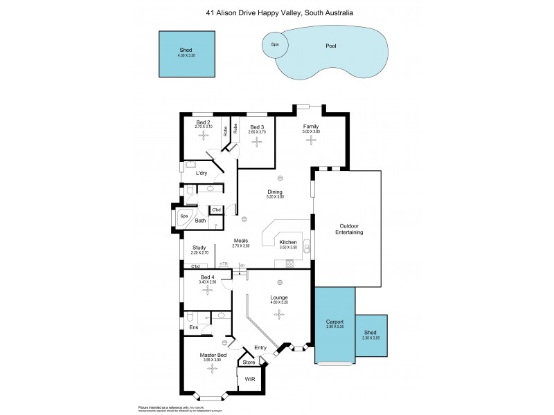 41 Alison Drive, Happy Valley SA 5159 Floorplan