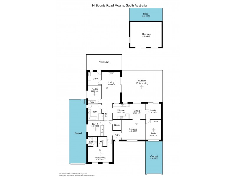 14 Bounty Street, Moana SA 5169 Floorplan
